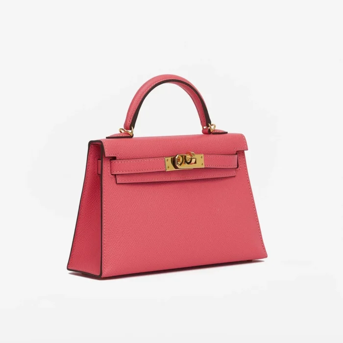 Artisan-Grade Hermès Mini Kelly 20 Epsom Rose Azalee GHW - DLF - Image 4