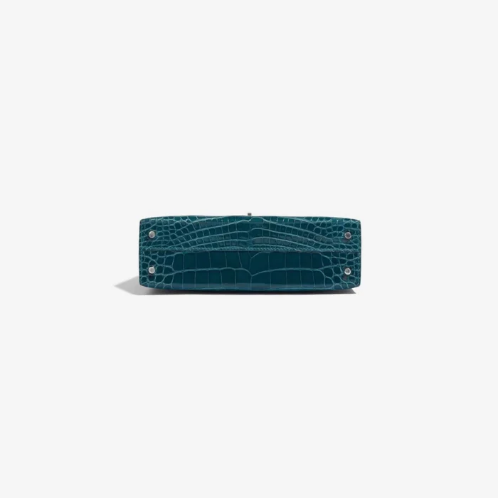 Artisan-Grade Hermès Mini Kelly Alligator Vert Bosphore PHW - Replica Handbags - Image 3