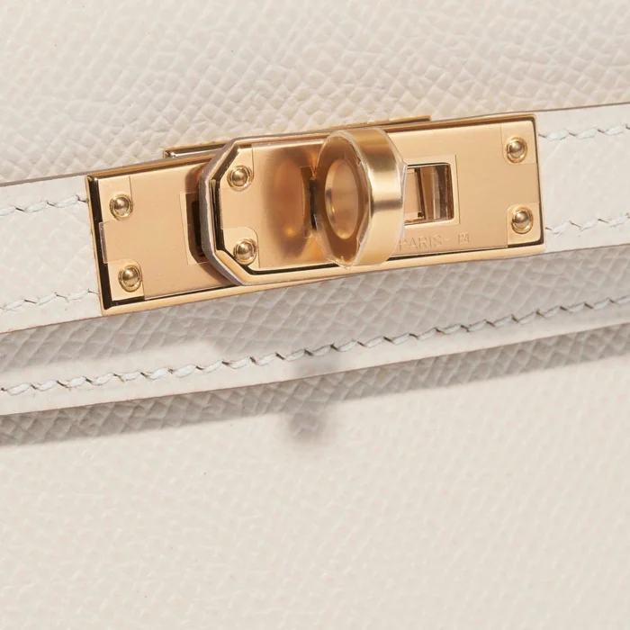 Artisan-Grade Hermès Mini Kelly Epsom Craie GHW - Replica Handbags - Image 7