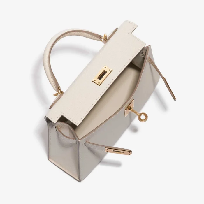 Artisan-Grade Hermès Mini Kelly Epsom Craie GHW - Replica Handbags - Image 5