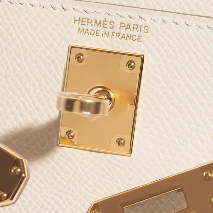 Artisan-Grade Hermès Mini Kelly Epsom Craie GHW - Replica Handbags - Image 6