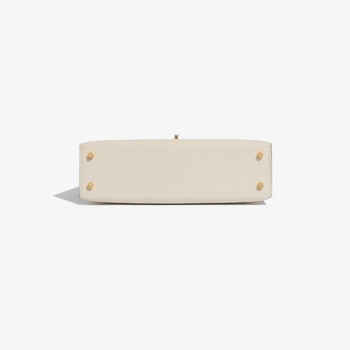 Artisan-Grade Hermès Mini Kelly Epsom Craie/Gris Asphalte GHW - Replica Handbags - Image 3