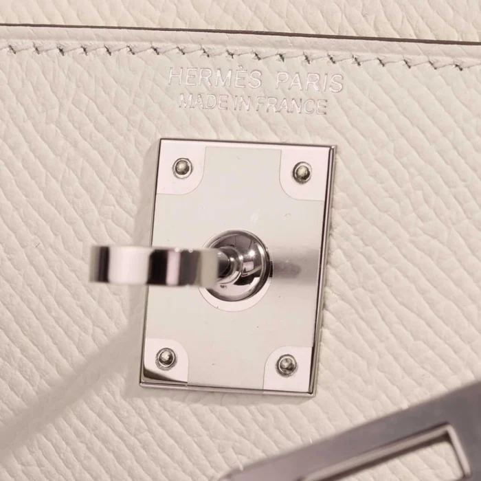Artisan-Grade Hermès Mini Kelly Epsom Nata PHW - Replica Handbags - Image 5
