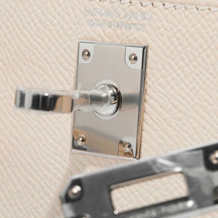 Artisan-Grade Hermès Mini Kelly Epsom Nata PHW - Replica Handbags - Image 6