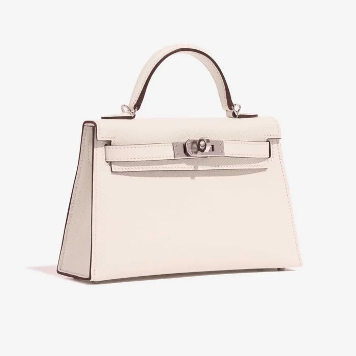 Artisan-Grade Hermès Mini Kelly Epsom Nata PHW - Replica Handbags - Image 4
