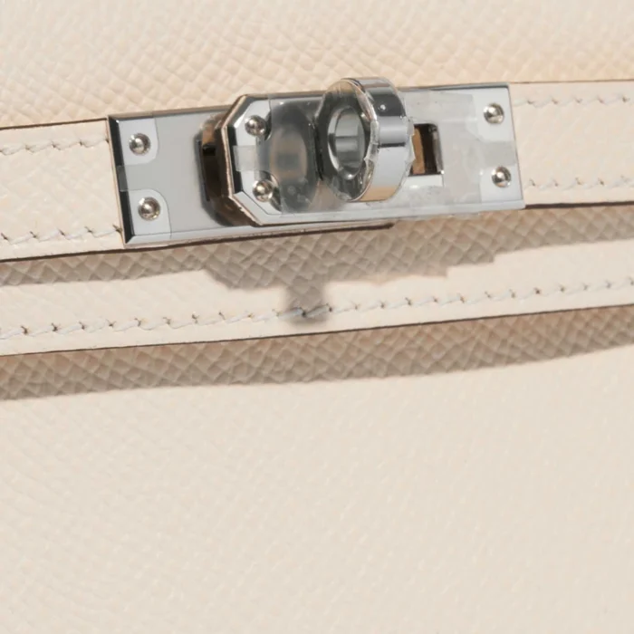 Artisan-Grade Hermès Mini Kelly Epsom Nata PHW - Replica Handbags - Image 7