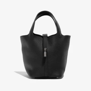 Artisan-Grade Hermès Picotin 18 Black PHW Replica - Direct Luxury