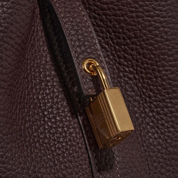 Artisan-Grade Hermès Picotin 22 Clemence Rouge Sellier GHW - Replica Handbags - Image 7