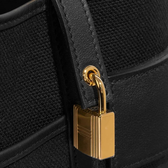 Artisan-Grade Hermès Picotin Cargo 18 Toile Goeland/Swift Black GHW - Replica Handbags - Image 7
