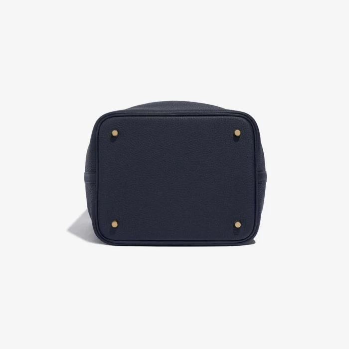 Artisan-Grade Hermès Picotin Touch 22 Matte Alligator/Clemence Blue Nuit/Blue Marine GHW - Replica Handbags - Image 3