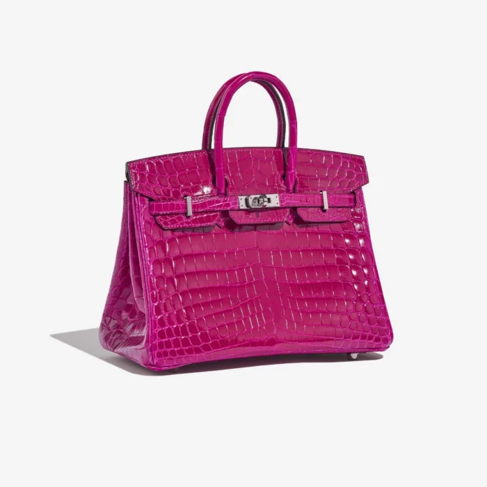 Best Replica Hermès Birkin 25 Niloticus Crocodile Rose Pourpre PHW - Replica Handbags - Image 4