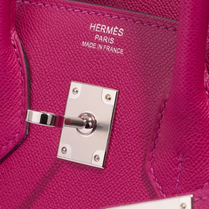 Best Replica Hermès Birkin 25 Veau Madame Rose Pourpre PHW - Replica Handbags - Image 6