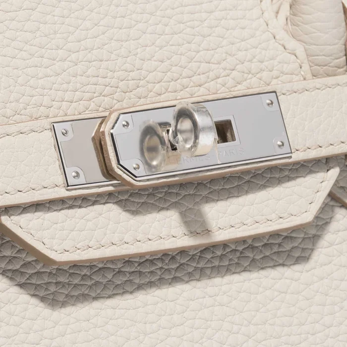 Best Replica Hermès Birkin 30 Clemence Beton PHW - Replica Handbags - Image 7