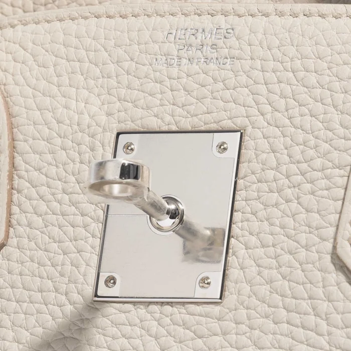 Best Replica Hermès Birkin 30 Clemence Beton PHW - Replica Handbags - Image 6