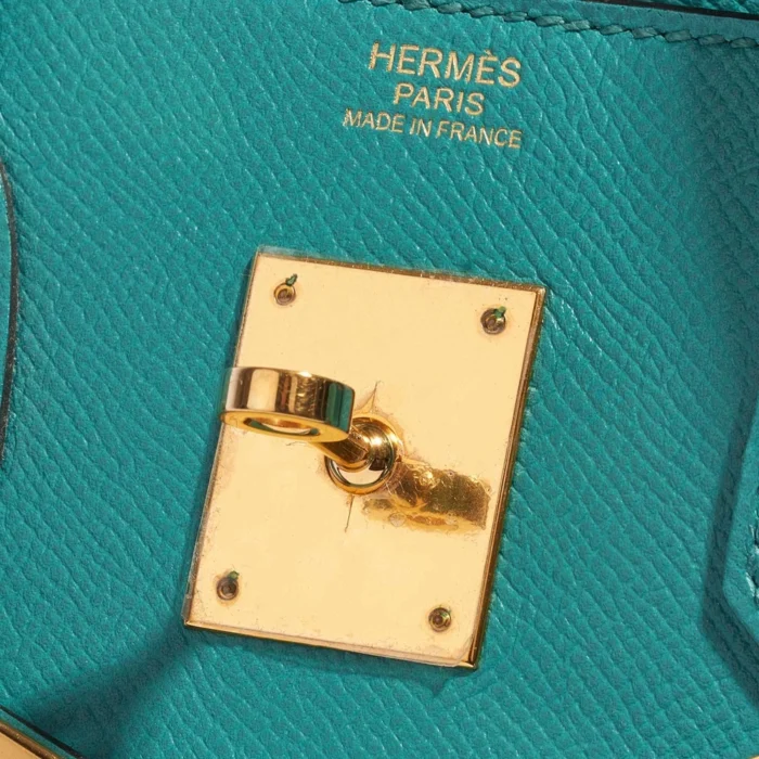 Best Replica Hermès Birkin 30 Epsom Blue Paon GHW - Replica Handbags - Image 6