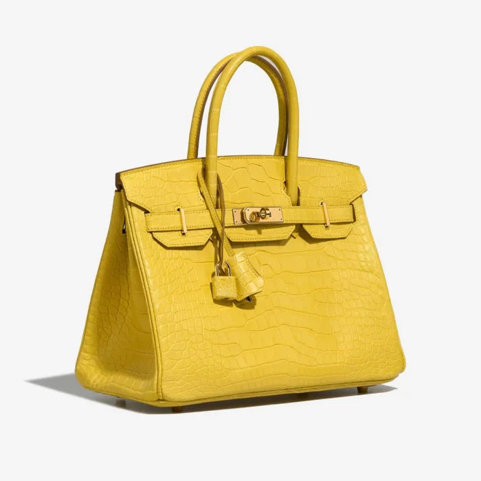 Best Replica Hermès Birkin 30 Matte Alligator Mimosa GHW - Replica Handbags - Image 4