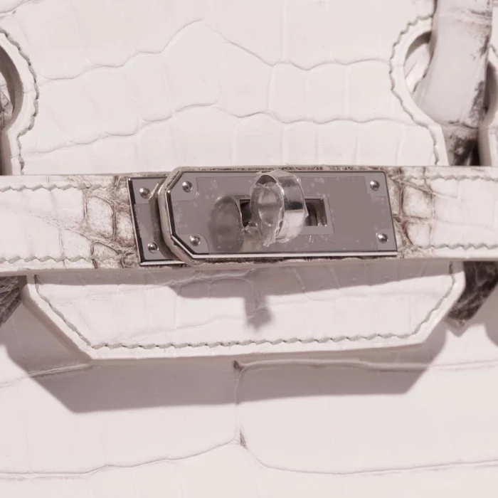 Best Replica Hermès Birkin 30 Niloticus Crocodile Himalaya Blanc PHW - Replica Handbags - Image 7