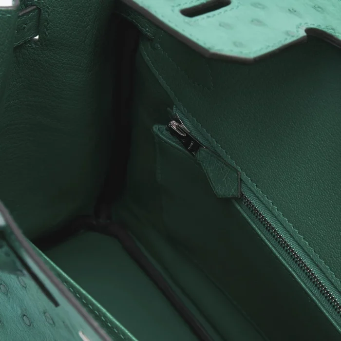 Best Replica Hermès Birkin 30 Ostrich Vert Vertigo PHW - DLF - Image 5