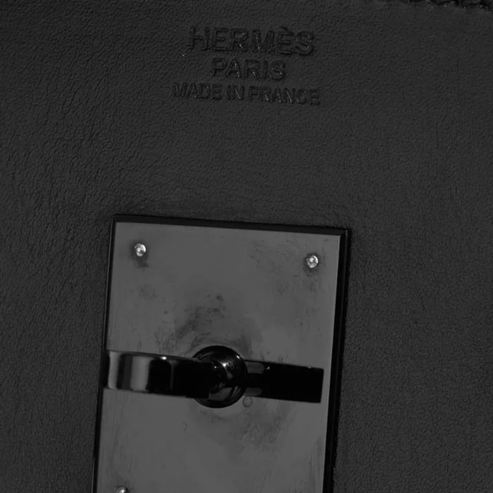 Best Replica Hermès Birkin 30 So Black Box Black RHW - Replica Handbags - Image 5