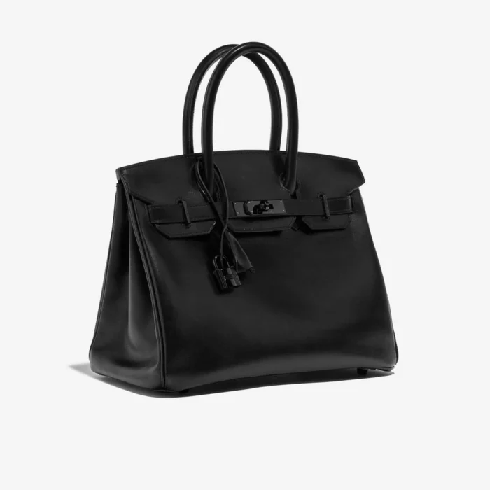 Best Replica Hermès Birkin 30 So Black Box Black RHW - Replica Handbags - Image 4