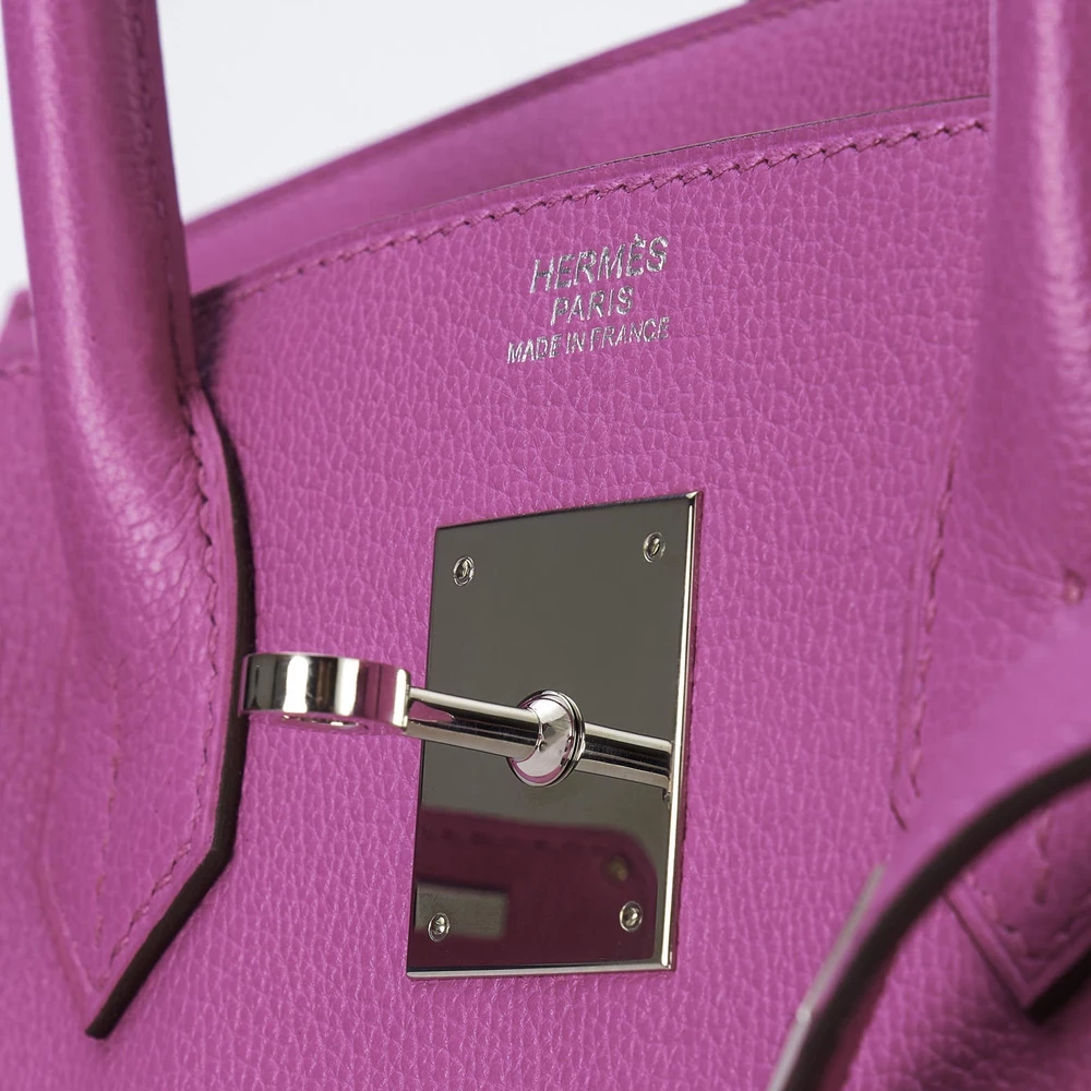 Best Replica Hermès Birkin 30 Taurillion Novillo Magnolia PHW - DLF - Image 6