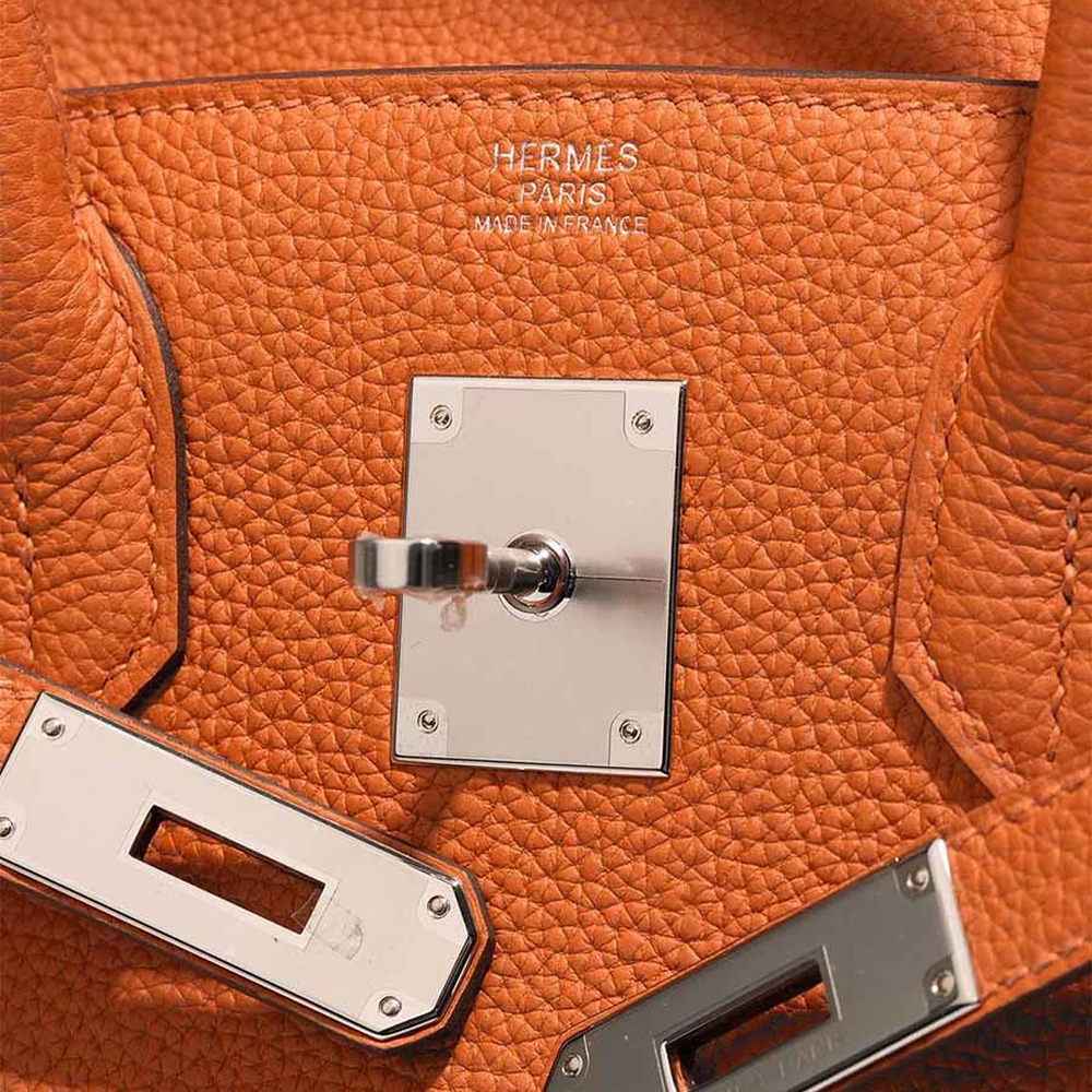 Best Replica Hermès Birkin 30 Togo Orange PHW - Replica Handbags - Image 6