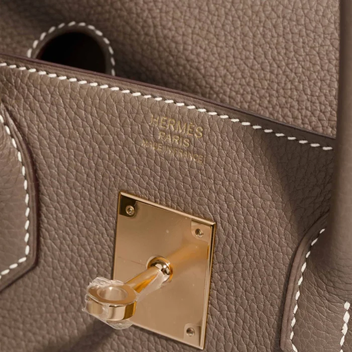 Best Replica Hermès Birkin 30 Togo Etoupe GHW - Replica Handbags - Image 6