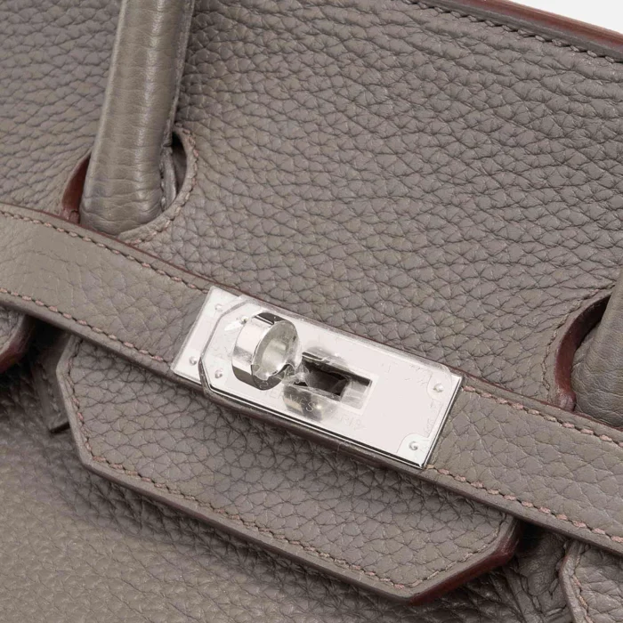 Best Replica Hermès Birkin 35 Clemence Etain PHW - DLF - Image 7