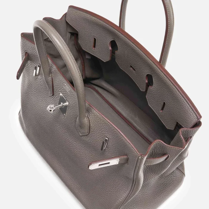 Best Replica Hermès Birkin 35 Clemence Etain PHW - DLF - Image 5