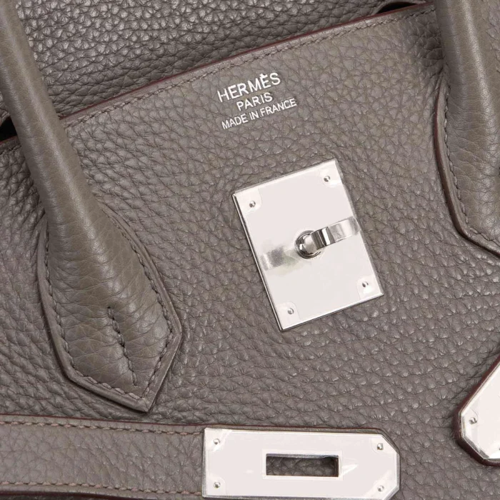 Best Replica Hermès Birkin 35 Clemence Etain PHW - DLF - Image 6