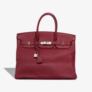 Best Replica Hermès Birkin 35 Clemence Rouge Grenat PHW - Replica Handbags