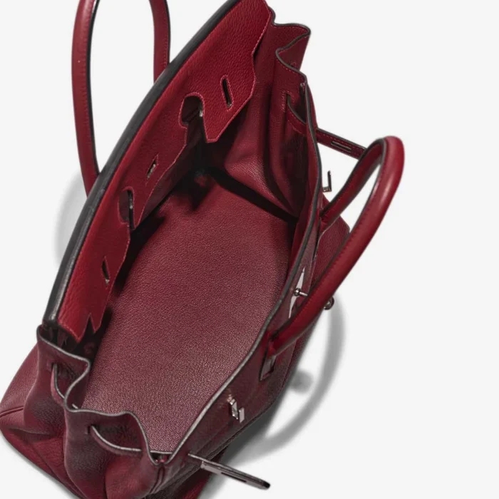 Best Replica Hermès Birkin 35 Clemence Rouge Grenat PHW - Replica Handbags - Image 5