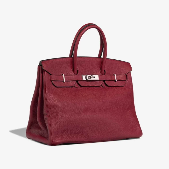 Best Replica Hermès Birkin 35 Clemence Rouge Grenat PHW - Replica Handbags - Image 4