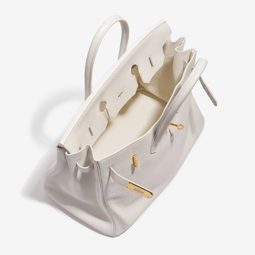 Best Replica Hermès Birkin 35 Clemence White GHW - Replica Handbags - Image 5