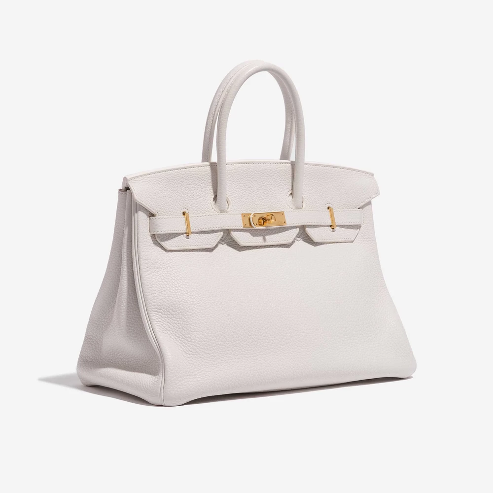 Best Replica Hermès Birkin 35 Clemence White GHW - Replica Handbags - Image 4