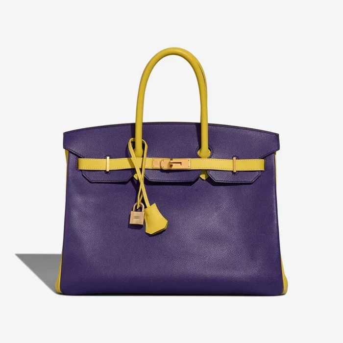 Best Replica Hermès Birkin 35 Epsom Lime/Kiwi/Iris BGHW - Replica Handbags
