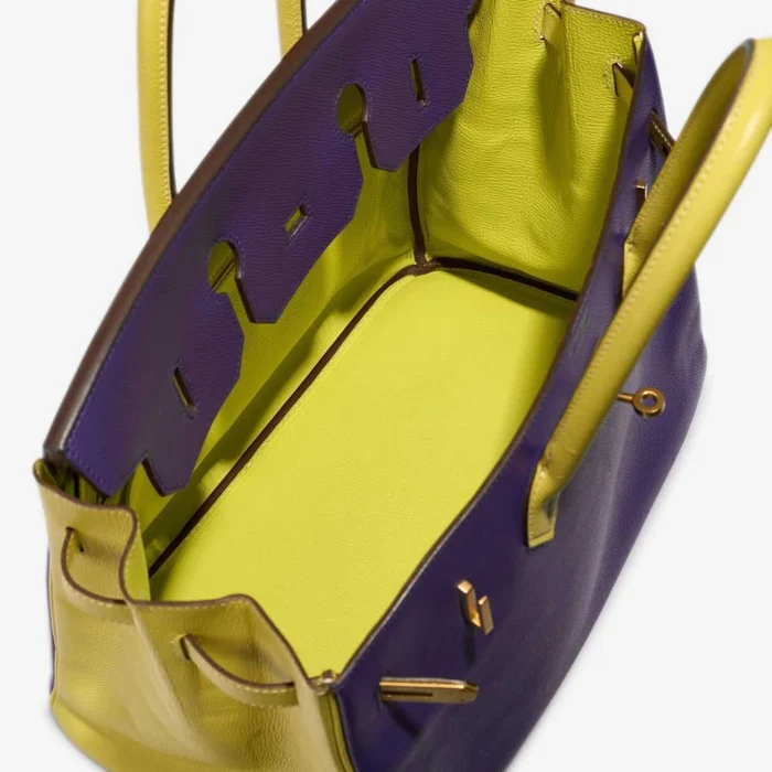 Best Replica Hermès Birkin 35 Epsom Lime/Kiwi/Iris BGHW - Replica Handbags - Image 5