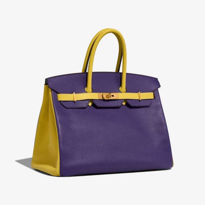 Best Replica Hermès Birkin 35 Epsom Lime/Kiwi/Iris BGHW - Replica Handbags - Image 4