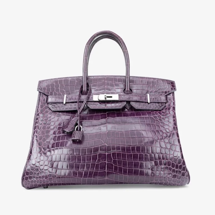 Best Replica Hermès Birkin 35 Porosus Crocodile Amethyst PHW - DLF