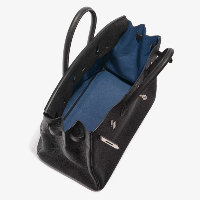 Best Replica Hermès Birkin 35 Verso Togo Black/Blue Agate PHW - Replica Handbags - Image 5