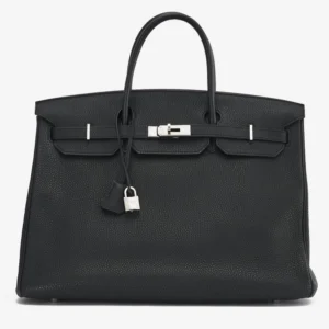 Best Replica Hermès Birkin 40 Clemence Black PHW - DLF