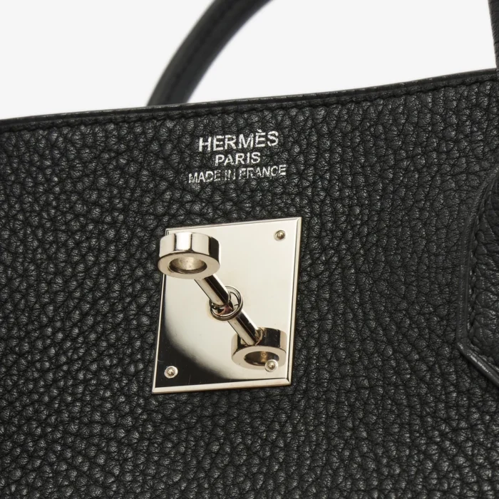 Best Replica Hermès Birkin 40 Clemence Black PHW - DLF - Image 6