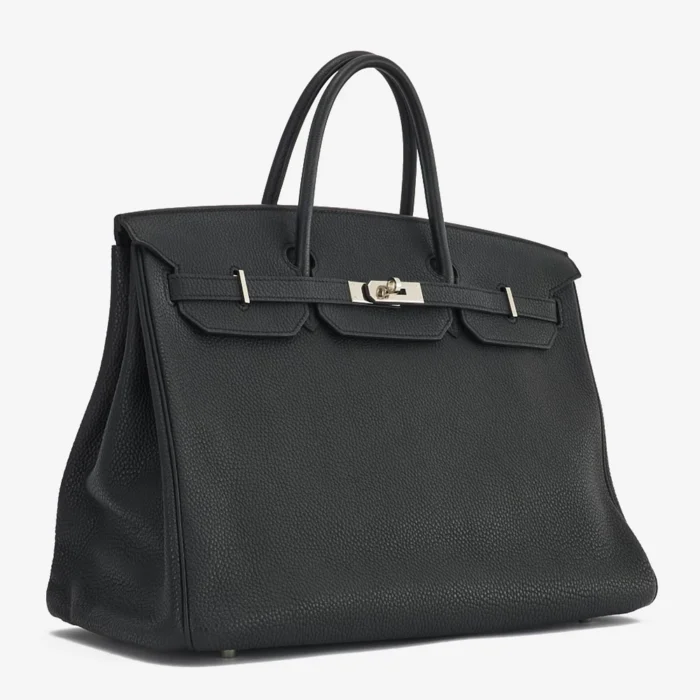 Best Replica Hermès Birkin 40 Clemence Black PHW - DLF - Image 4
