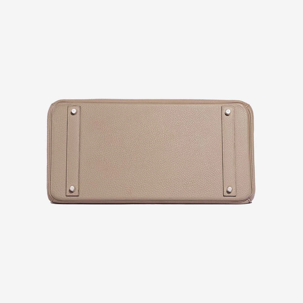 Best Replica Hermès Birkin 40 Clemence Gris Tourterelle PHW - Replica Handbags - Image 3