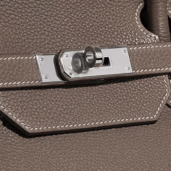 Best Replica Hermès Birkin 40 Togo Etoupe PHW - Replica Handbags - Image 7