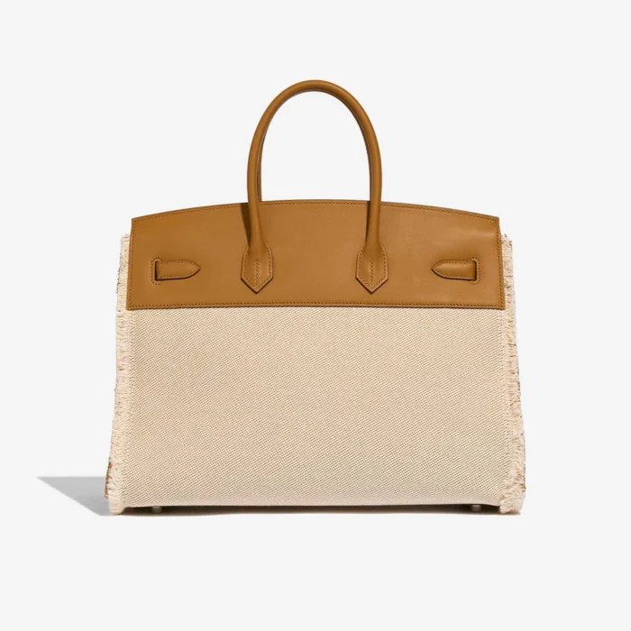 Best Replica Hermès Birkin Fray 35 Toile/Swift Sesame PHW - Replica Handbags - Image 2