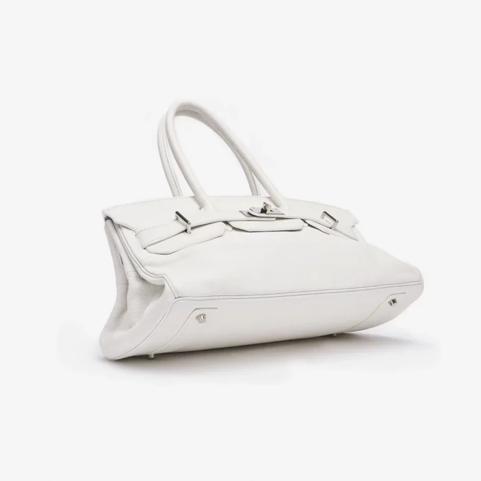 Best Replica Hermès Birkin JPG Clemence White PHW - DLF - Image 3