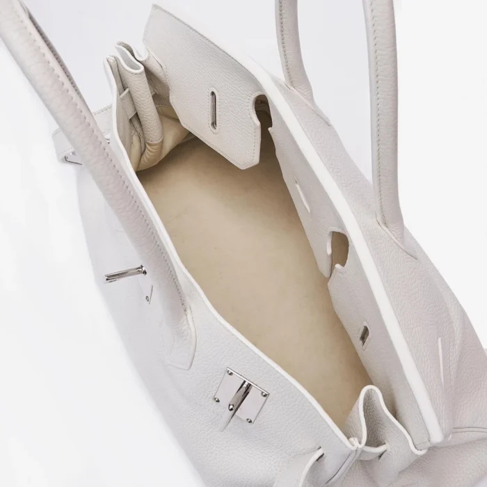 Best Replica Hermès Birkin JPG Clemence White PHW - DLF - Image 5
