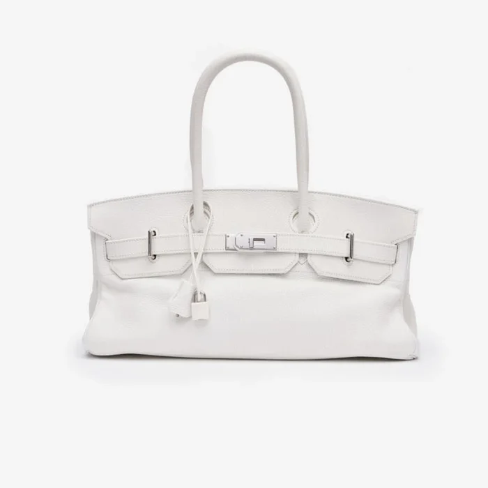 Best Replica Hermès Birkin JPG Clemence White PHW - DLF