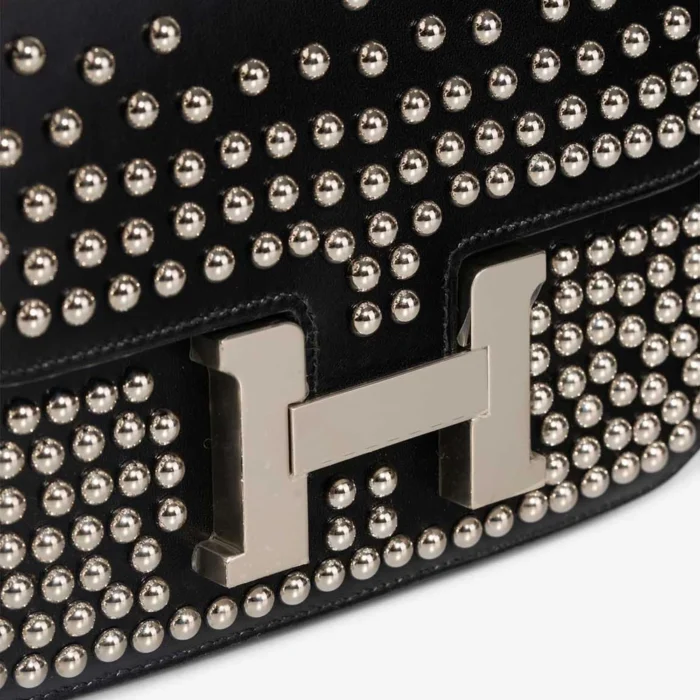 Best Replica Hermès Constance 18 Cloute Box Black PHW - Replica Handbags - Image 6